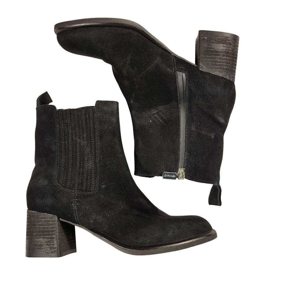 NEW Blondo Sonali Waterproof Suede Ankle Boots in black women size 7